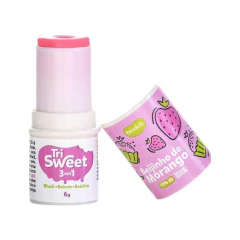 BIOCLUB - KIT 3 EM 1 STICK TRI SWEET COM BLUSH, BATOM E SOMBRA FPS 30 - Mamu Kids Store