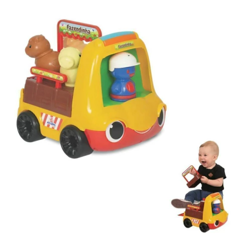 MERCOTOYS - CARRINHO TRUCKIDS FAZENDINHA COM BICHINHOS