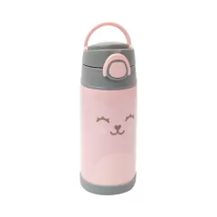 BUBA - COPO TÉRMICO INOX PAREDE DUPLA GUMY 400 ML ROSA - Mamu Kids Store