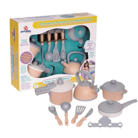 MERCOTOYS - JOGO DE PANELINHAS BABY GOURMET PLAYSET DE COZINHA