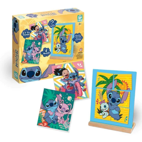 NIG - BRINQUEDO DE MADEIRA - MAGNÉTICO - MOSAICO STITCH