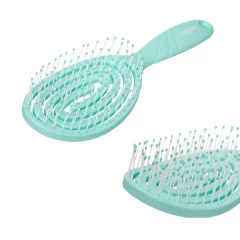 BUBA - ESCOVA DE CABELO COM BASE ESPIRAL MALEÁVEL VERDE na internet