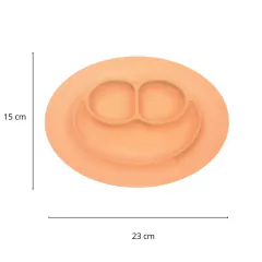 TURMINHA GUARÁ - PRATO DE SILICONE COM DIVISÓRIAS LARANJA - comprar online