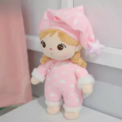 METOO DOLL - BONECA 30CM ANGELA MENINA PIJAMA - ROSA - Mamu Kids Store