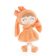 GLOVELEYA - BONECA 30CM SPRING PELÚCIA COELHA - LARANJA - loja online