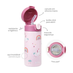 BUBA - COPO TÉRMICO PAREDE DUPLA MAGIC 300ML - UNICÓRNIO na internet