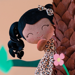 GLOVELEYA - BONECA 30CM SPRING ANIMAIS - LEOPARDO MORENA - loja online