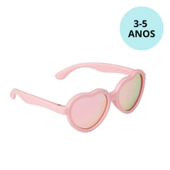 BUBA - ÓCULOS DE SOL COM PROTEÇÃO UV CORAÇÃO M 3-5 ANOS - ROSA
