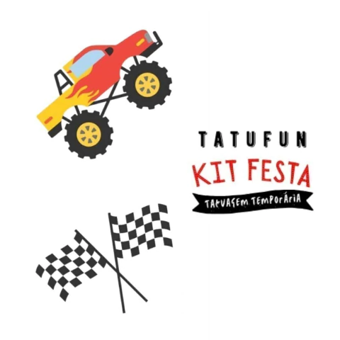 TATUFUN - KIT FESTA TRUCK 10 - TATUAGEM TEMPORÁRIA INFANTIL