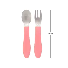 BUBA - KIT 2 TALHERES BUBAZOO UNICÓRNIO ROSA - comprar online