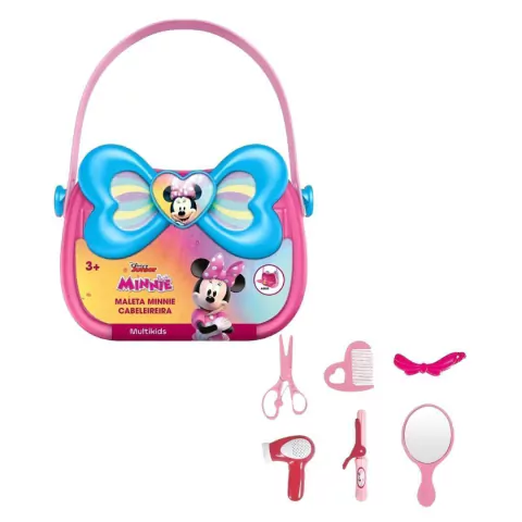 MULTIKIDS - MALETA CABELEIREIRA DISNEY MINNIE COM 6 ACESSÓRIOS