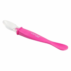 CLINGO - COLHER DE SILICONE PONTA DUPLA COLORS ROSA - Mamu Kids Store