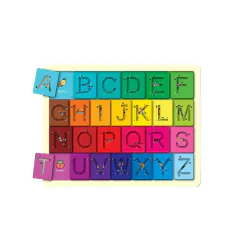 BABEBI - VAMOS ESCREVER? ALFABETO VAZADO EM MADEIRA 4 ANOS - Mamu Kids Store