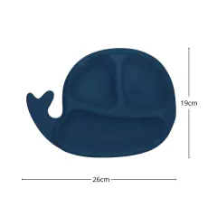 CLINGO - PRATO INFANTIL BALEIA COLORS COM TAMPA MARINHO - comprar online