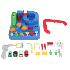 Imagem do PISTA E ACESSÓRIOS 8 NÍVEIS ADVENTURE HELICÓPTERO COM 4 CARRINHOS - AZUL