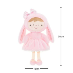 GLOVELEYA - BONECA 30CM SPRING PELÚCIA COELHA - ROSA COM SACOLA - comprar online