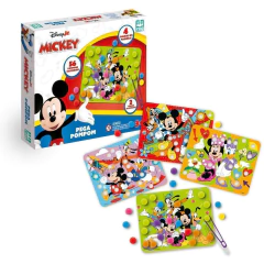 NIG - BRINQUEDO DE MADEIRA - PEGA POM POM - MICKEY