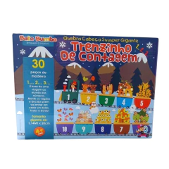 BATE BUMBO - QUEBRA CABEÇA TRENZINHO DE CONTAGEM DIDÁTICO