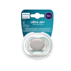 AVENT - CHUPETA ULTRA AIR INDIVIDUAL LISA 18M+ CINZA VERDE na internet