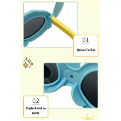 ÓCULOS DE SOL INFANTIL COM PROTEÇÃO UV 40 STITCH - AZUL CLARO na internet