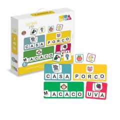 BABEBI - JUNTANDO LETRAS JOGO PEDAGÓGICO DE MADEIRA 5 ANOS