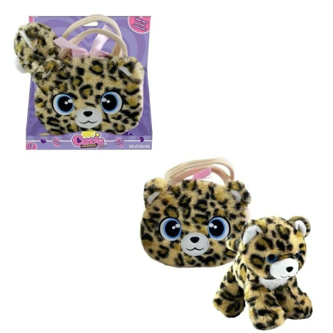 MULTIKIDS - BOLSA COM PELÚCIA HANDBANG CUTIE LEOPARDO DELUXE