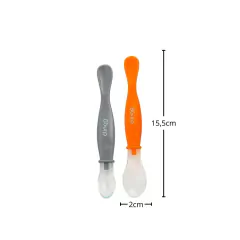 CLINGO - COLHERES SILICONE PONTA DUPLA COLORS LARANJA 2UN. - comprar online