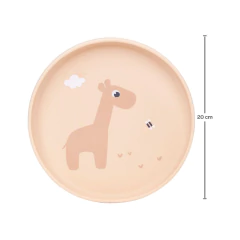 BUBA - PRATO DE SILICONE COM VENTOSA CLOUDY - BEGE - comprar online