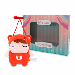 METOO DOLL - BOLSA COM ALÇA MINI 20CM ANGELA FLORESTA RAPOSA COM CAIXA
