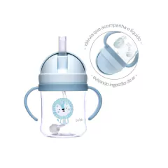 Imagem do BUBA - COPO COM CANUDO E DISPOSITIVO 250ML - LEÃOZINHO