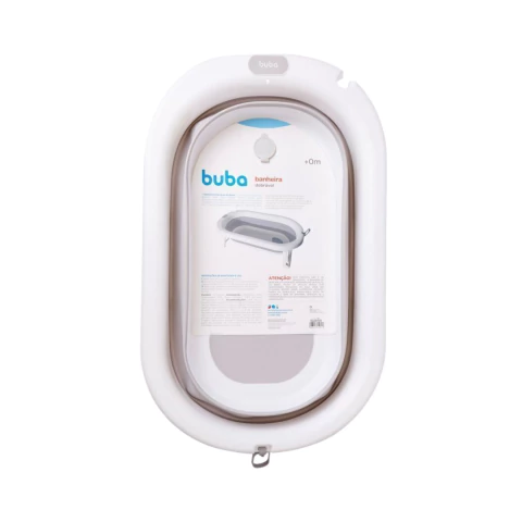 BUBA - BANHEIRA DOBRÁVEL COM SENSOR TÉRMICO - CINZA