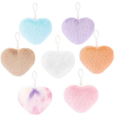 GLOVELEYA - CHAVEIRO PELÚCIA DE CORAÇÃO