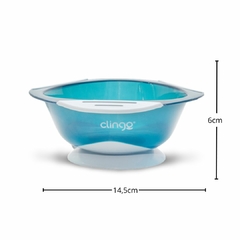 CLINGO - PRATO FUNDO COM VENTOSA 300ML MARINHO - comprar online
