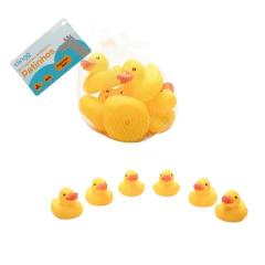 CLINGO - BRINQUEDO DE BANHO PATINHO DE BORRACHA 6 UNIDADES