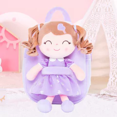 Imagem do GLOVELEYA - MOCHILA COM BONECA PRINCESA - LILÁS