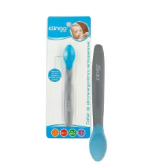 CLINGO - COLHER DE SILICONE TERMOSSENSÍVEL COLORS AZUL CINZA