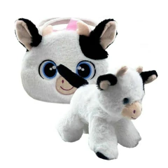 MULTIKIDS - BOLSA COM PELÚCIA HANDBANG CUTIE VAQUINHA DELUXE - Mamu Kids Store