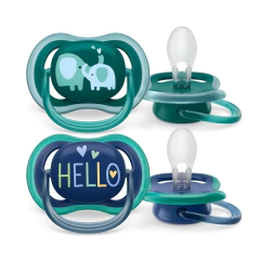 AVENT - CHUPETA ULTRA AIR DUPLA DECORADA 18M+ AZUL E VERDE - comprar online