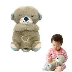 LONTRA EM PELÚCIA MUSICAL QUE RESPIRA 30CM - MARROM