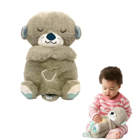 LONTRA EM PELÚCIA MUSICAL QUE RESPIRA 30CM - MARROM