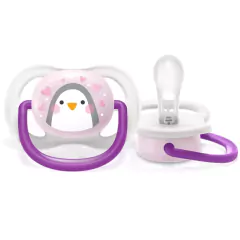 AVENT - CHUPETA ULTRA AIR ANIMAIS PINGUIM LILÁS 0M+ - Mamu Kids Store