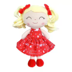 GLOVELEYA - MINI BONECA 22CM SPRING NATAL LOIRA - VERMELHA