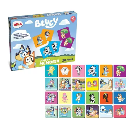 ELKA - JOGO DA MEMÓRIA BLUEY 48 PEÇAS +4ANOS