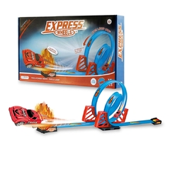 MULTIKIDS - PISTA DE CORRIDA EXPRESS WHEELS TRACK DUPLO LOOP 15 PEÇAS