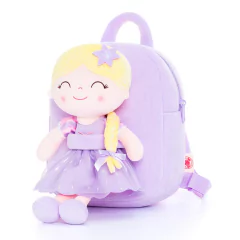 GLOVELEYA - MOCHILA COM BONECA PRINCESA ENCANTADA - RAPUNZEL