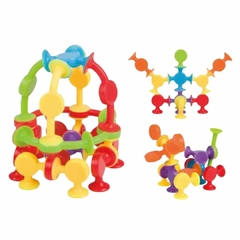 BRINQUEDO SENSORIAL MONTESSORI MONTE E ENCAIXE VENTOSAS 30 PEÇAS - Mamu Kids Store