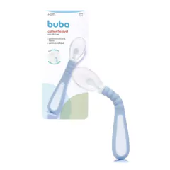 BUBA - COLHER FLEXÍVEL EM SILICONE COM VENTOSA - AZUL