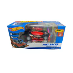 MULTIKIDS - CARRINHO HOTWHEELS FAST RACER COM LUZ E SOM 13CM