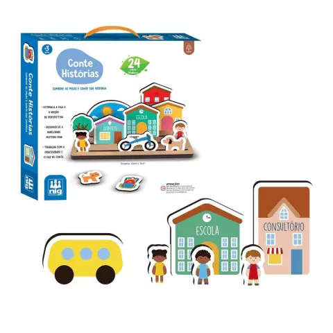 NIG - PLAYSET EM MADEIRA CONTE HISTÓRIAS ESTIMULA IMAGINAÇÃO