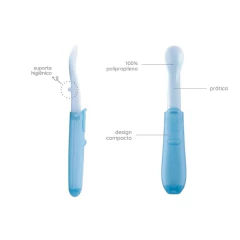 BUBA - KIT 2 COLHERES DOBRÁVEIS - AZUL